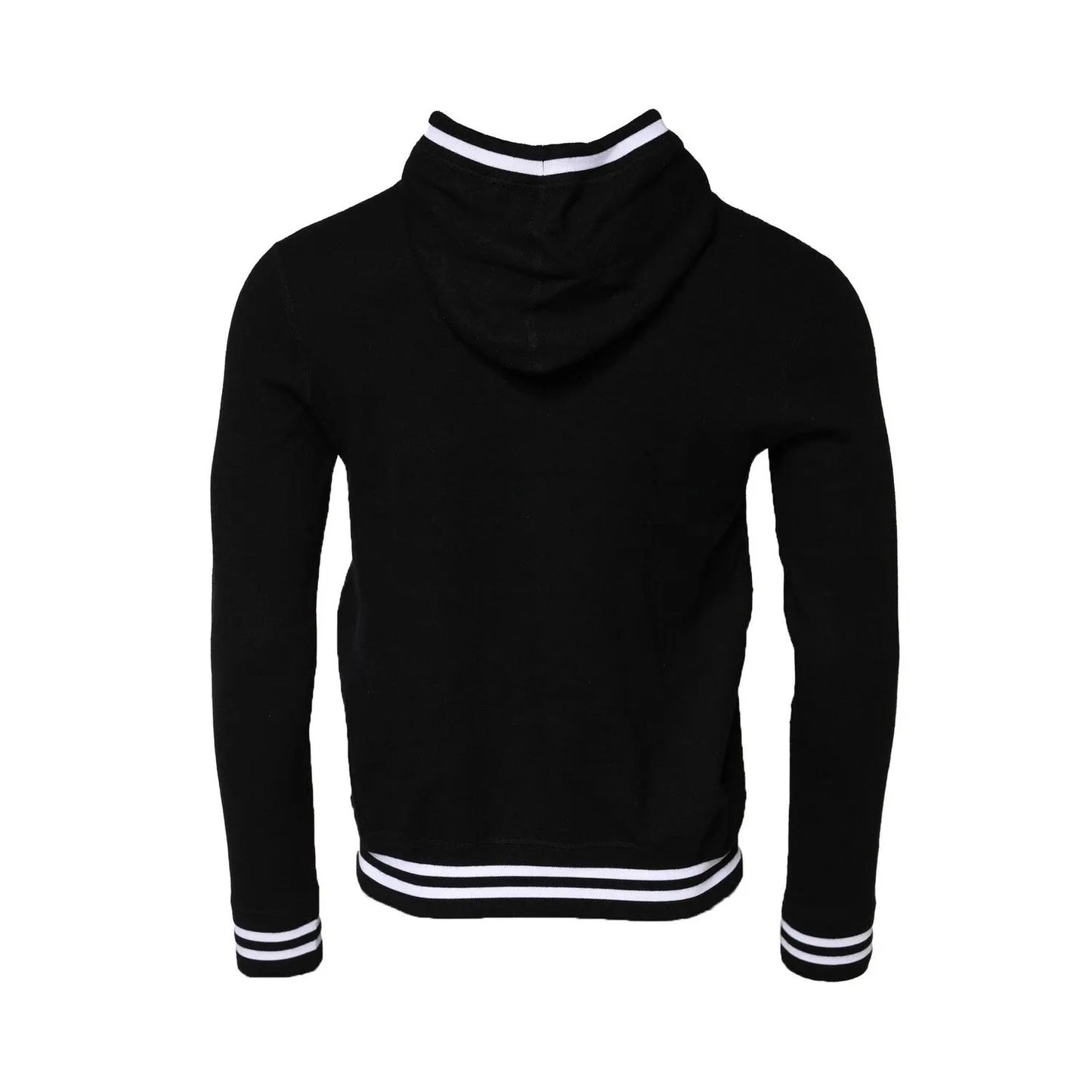 Dolce & Gabbana Black Hooded Logo Print Sweatshirt Sweater TSH90530-48