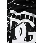 Dolce & Gabbana Black Stripes Hooded Men Sweatshirt Sweater TSH90751-48