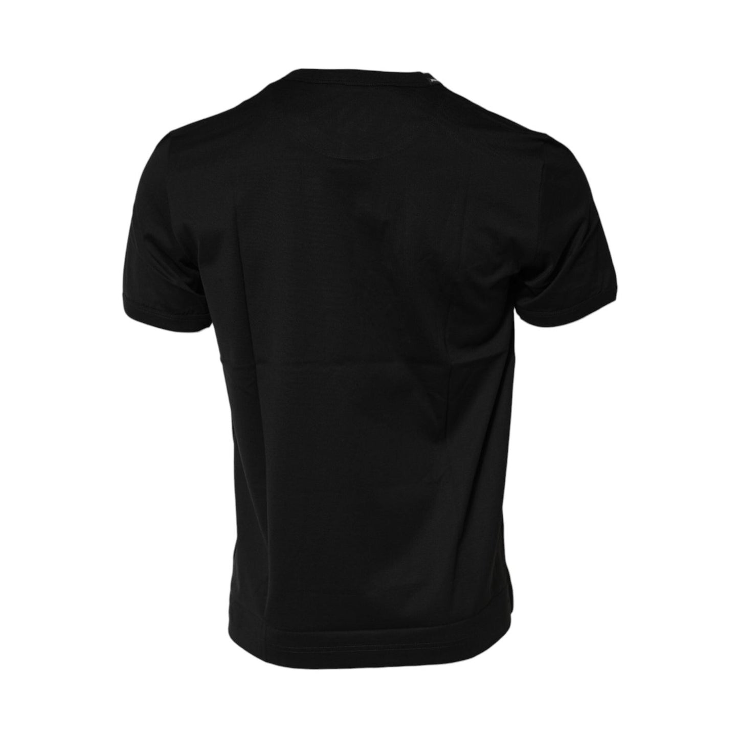 Dolce & Gabbana Black Cotton Logo Print Crew Neck T-shirt TSH91017-46