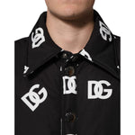 Dolce & Gabbana Black DG Monogram Nylon Windbreaker Jacket JKT41554-54