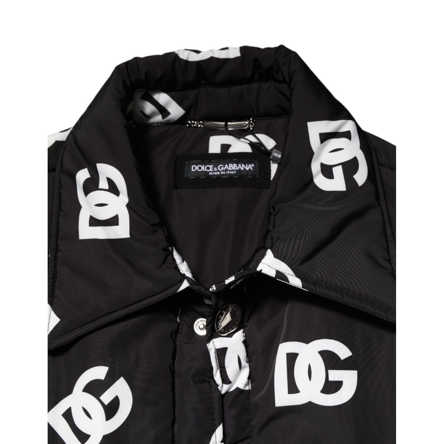 Dolce & Gabbana Black DG Monogram Nylon Windbreaker Jacket JKT41554-54