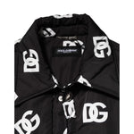 Dolce & Gabbana Black DG Monogram Nylon Windbreaker Jacket JKT41554-54