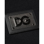 Dolce & Gabbana Black Cotton Plaque Track Cardigan Sweater TSH90631-46