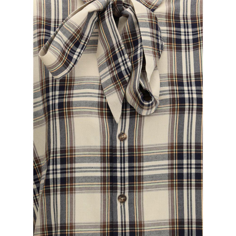 Saint Laurent Tartan lavallière Shirt SA-838890Y31VA7300-M