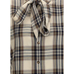 Saint Laurent Tartan lavallière Shirt SA-838890Y31VA7300-M