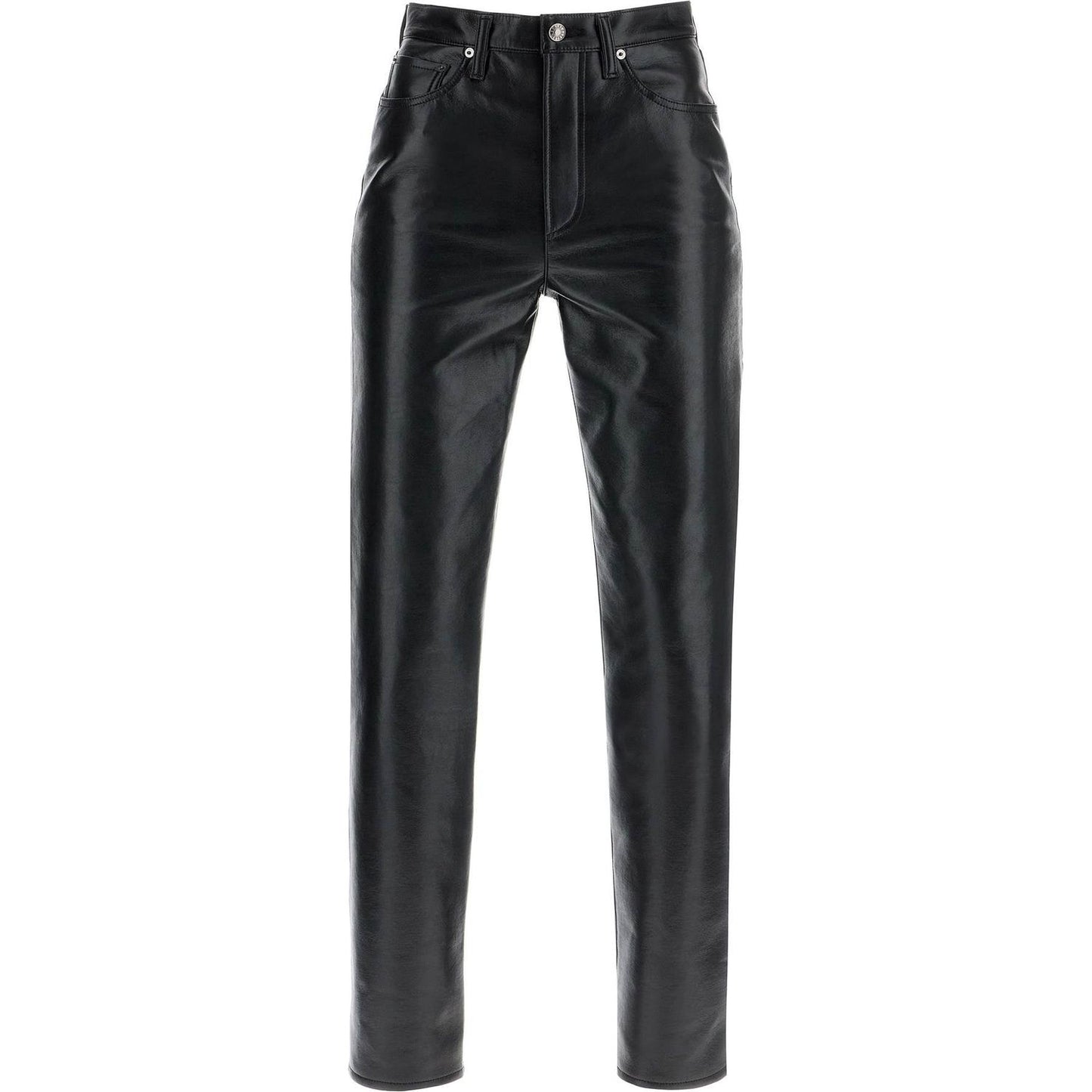 Agolde '90's recycled leather pinch waist Trousers Agolde Dark Slate Gray
