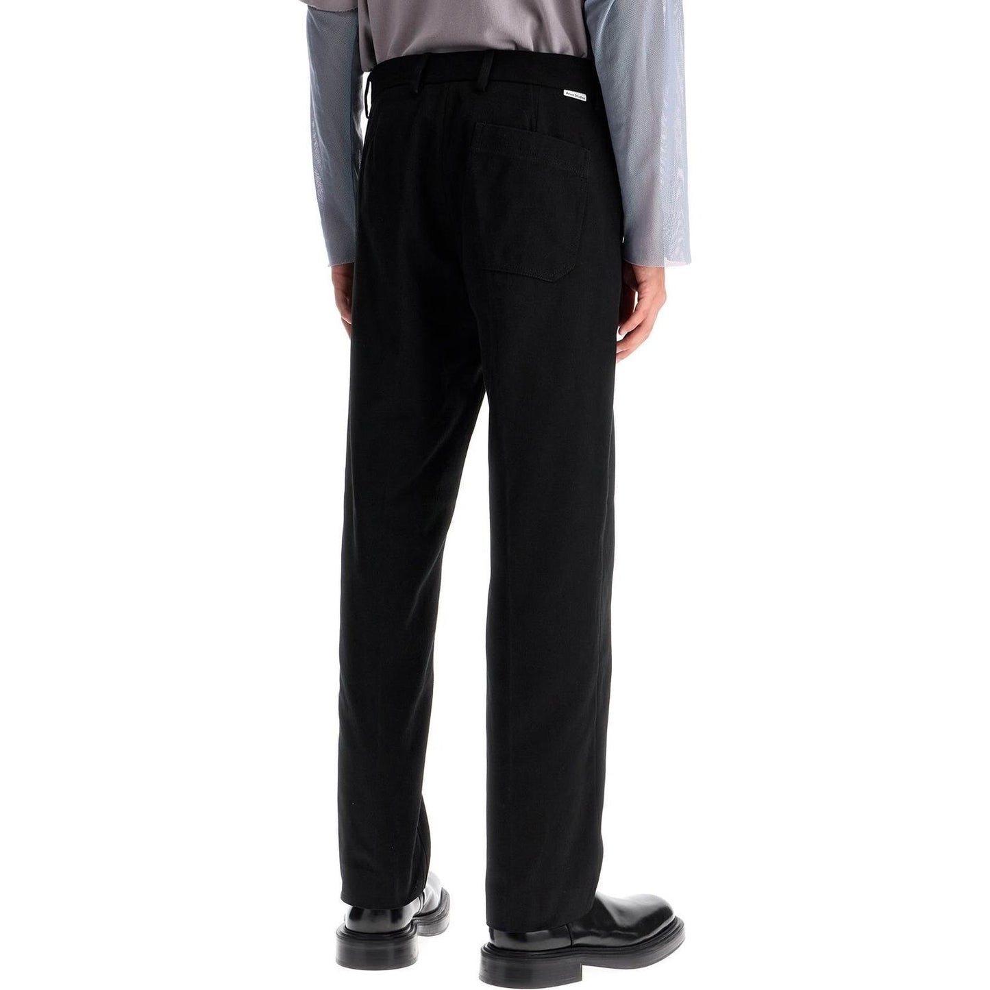 Acne Studios straight leg twill trousers in nine words Trousers Acne Studios Black