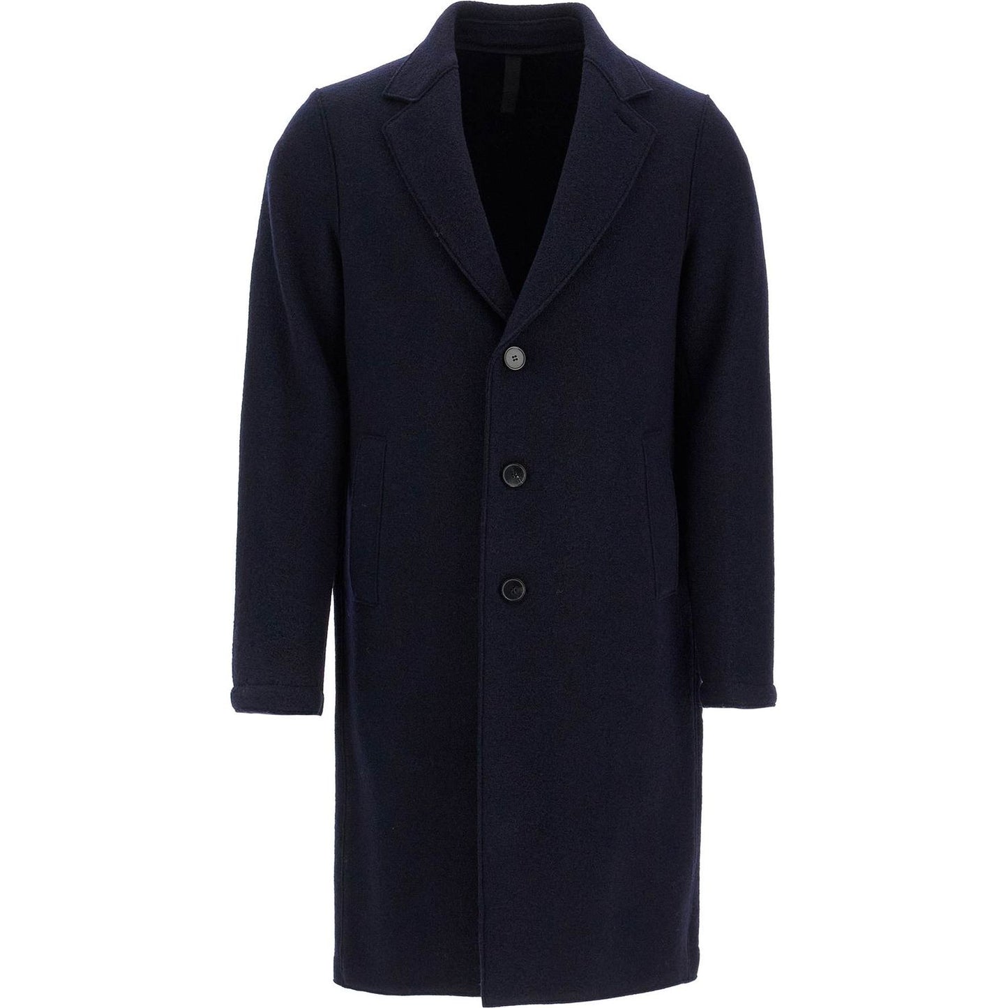 Harris Wharf London single-breasted wool coat in boiled Jackets Harris Wharf London Black