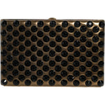 Dolce & Gabbana Gold Crystal Bifold Clutch Evening Party Women Purse Bag Dolce & Gabbana Black