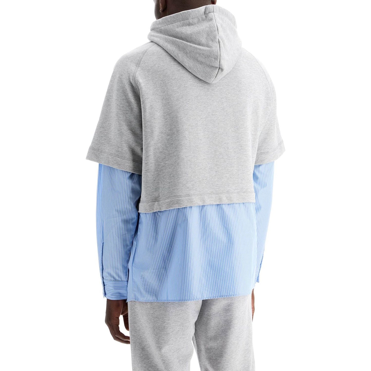 Moschino hybrid sweatshirt with shirt bottom Topwear Moschino Gray