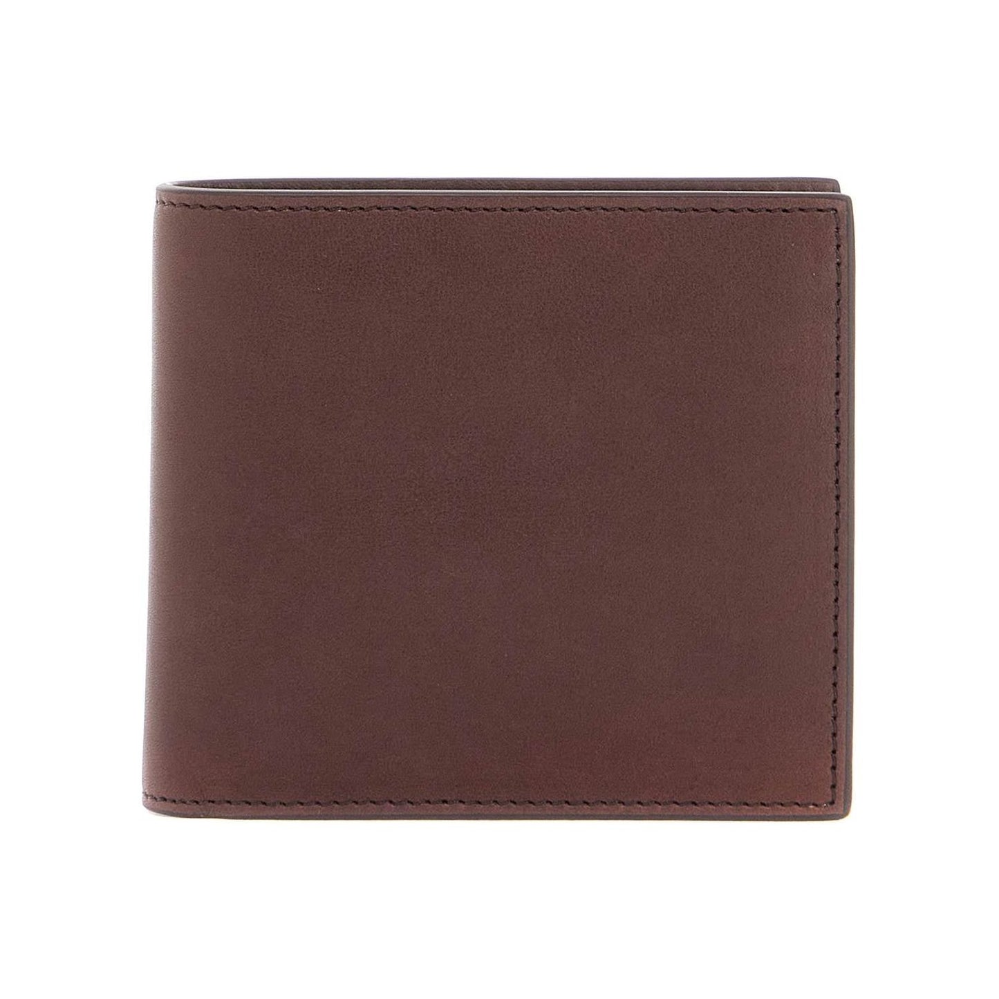 Thom Browne compact dark brown calfskin wallet with slots Small Leather Goods Thom Browne Dark Olive Green