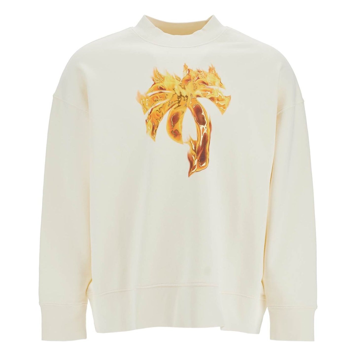 Palm Angels 'burning palm oversized sweat Topwear Palm Angels Light Gray