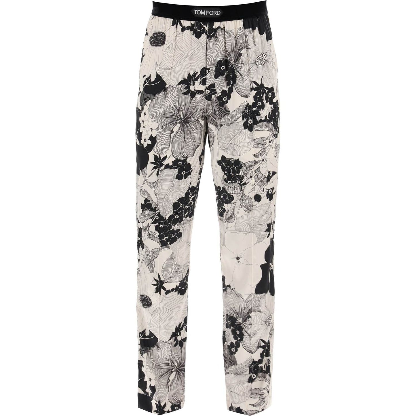 Tom Ford pajama pants in floral silk Beachwear & underwear Tom Ford Gray