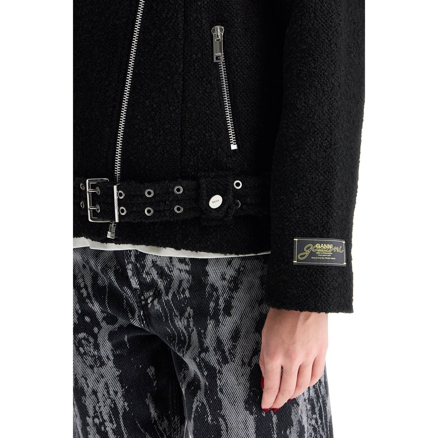 Ganni short bouclã© jacket for