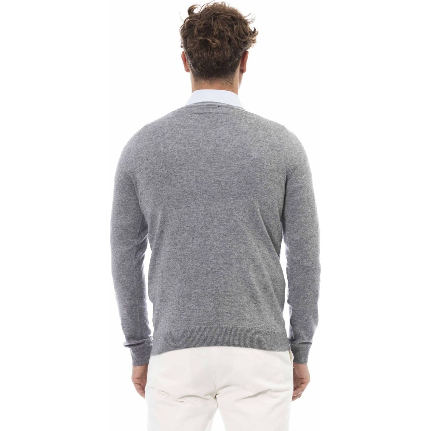 Alpha Studio Sweaters Sweaters Alpha Studio Light Slate Gray