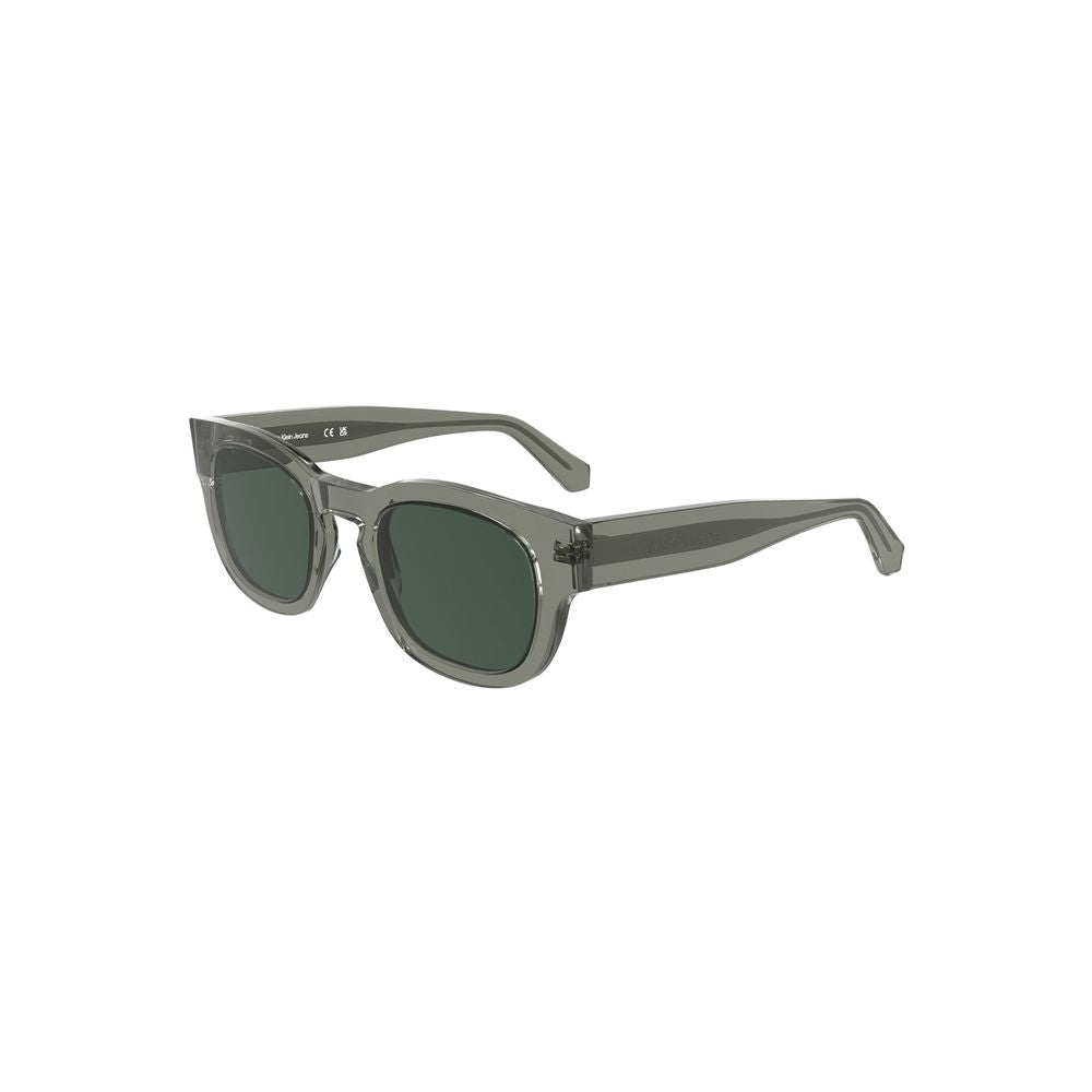 Calvin Klein brown acetate women sunglasses with smoke lenses and round shape, chic and durable design for contemporary fashion.