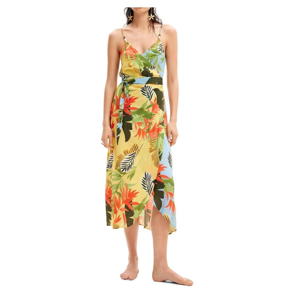 Desigual Yellow Viscose Dress