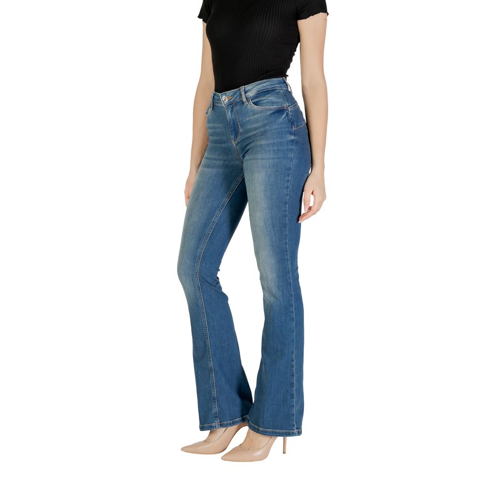 Liu Jo women's blue bootcut flared jeans, high-waist with elegant silhouette, comfortable cotton blend, modern casual wear.