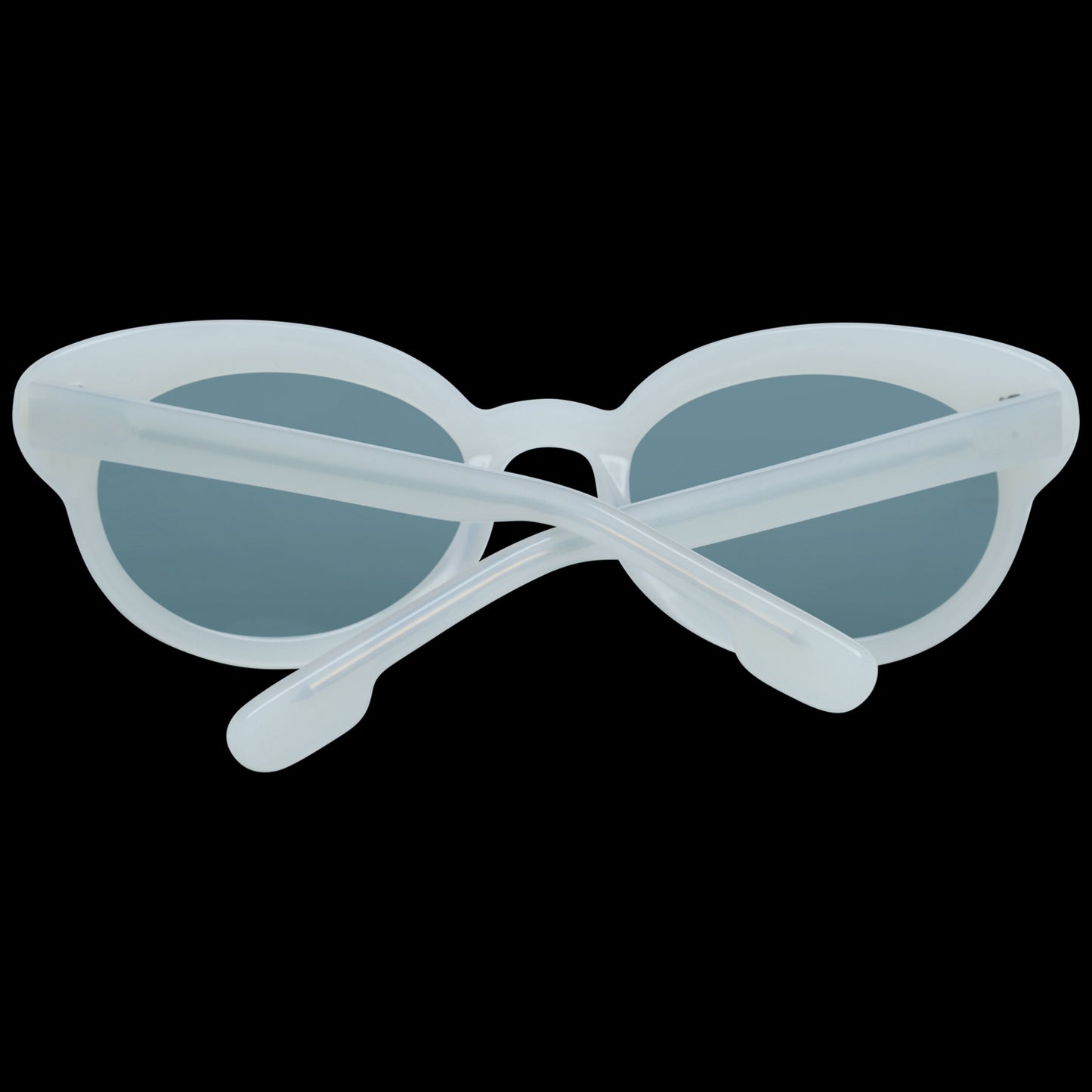 Back view of JOHNNY LOCO MOD. JLE1503 51P5 SANDY sunglasses for ladies, featuring crossed white frames and oval lenses.