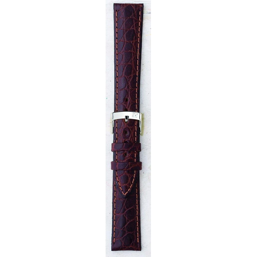 Morellato leather watch strap A01U0751376034CR18, brown, made in Italy, genuine leather material, elegant design.
