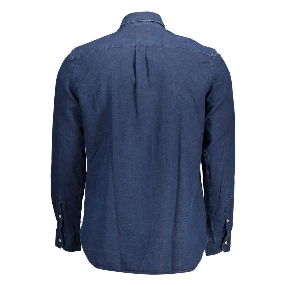 U.S. POLO ASSN. Blue Cotton Men Shirt