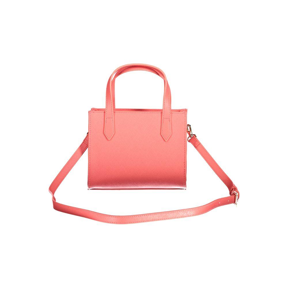Valentino Bags Pink Polyethylene Handbag with Double Handles and Adjustable Strap for Eco-conscious Fashionistas