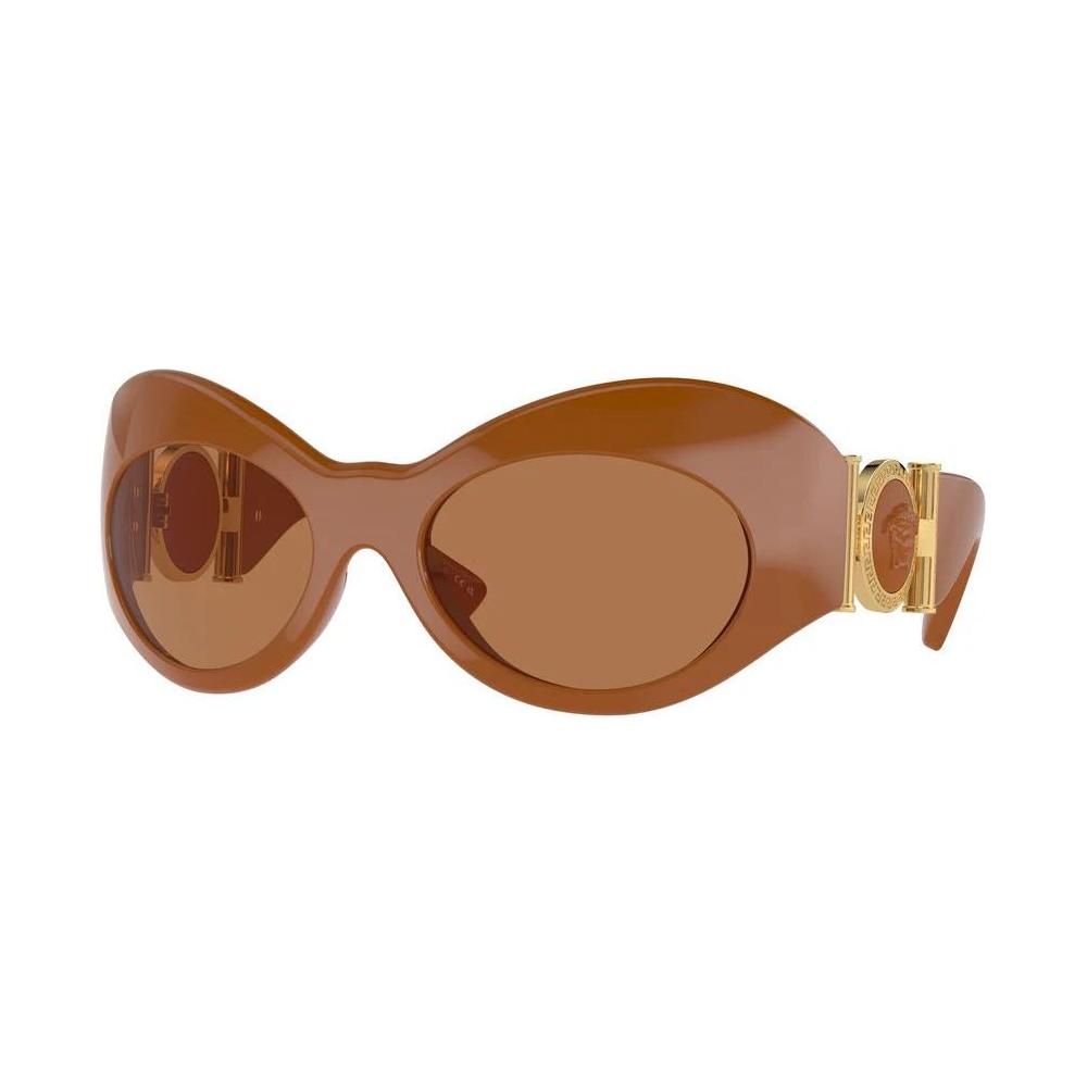 Versace brown acetate women's sunglasses VE4462-544773 with gold accents, category 3 lenses, 58/21/145 mm.