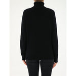 Allude Black Roll-Neck Cashmere Sweater 410024