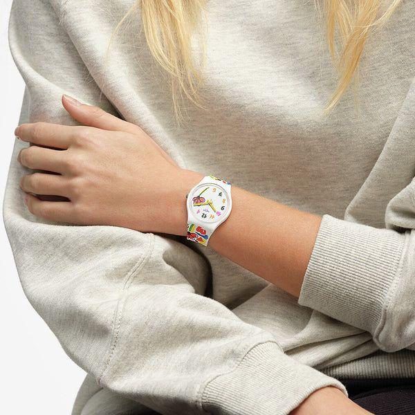 SWATCH WATCHES Mod. SO28W108 WATCHES SWATCH Rosy Brown