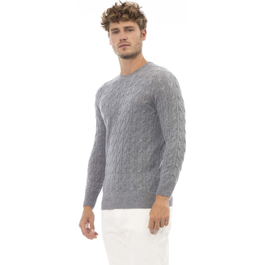 Alpha Studio Sweaters Sweaters Alpha Studio Light Slate Gray