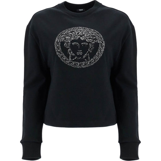 Versace 'boxy sweatshirt with med Topwear Versace Black