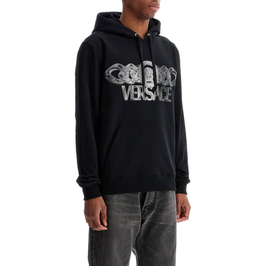 Versace 'hooded sweatshirt with medusa Topwear Versace Black