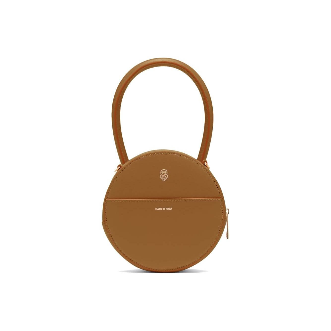 Front view with bag zipped and handles upright.