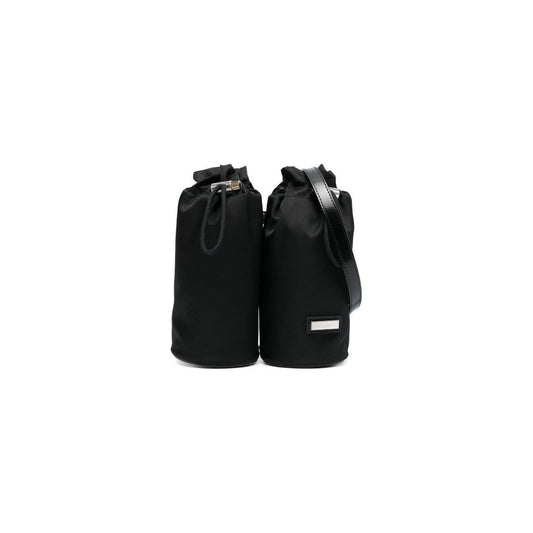 Ferragamo Double-pouch Men Leather Belt Bag Black Shoulder Ferragamo Black