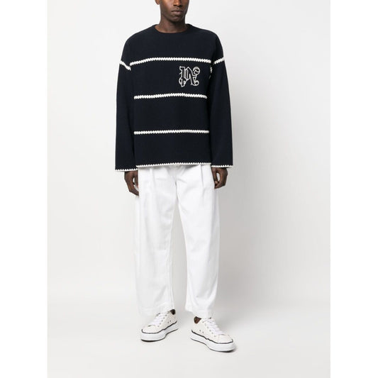 Palm Angels Sweaters Blue Topwear Palm Angels Lavender