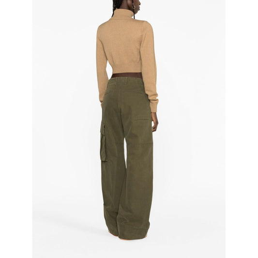 Palm Angels Sweaters Camel Topwear Palm Angels Dark Olive Green