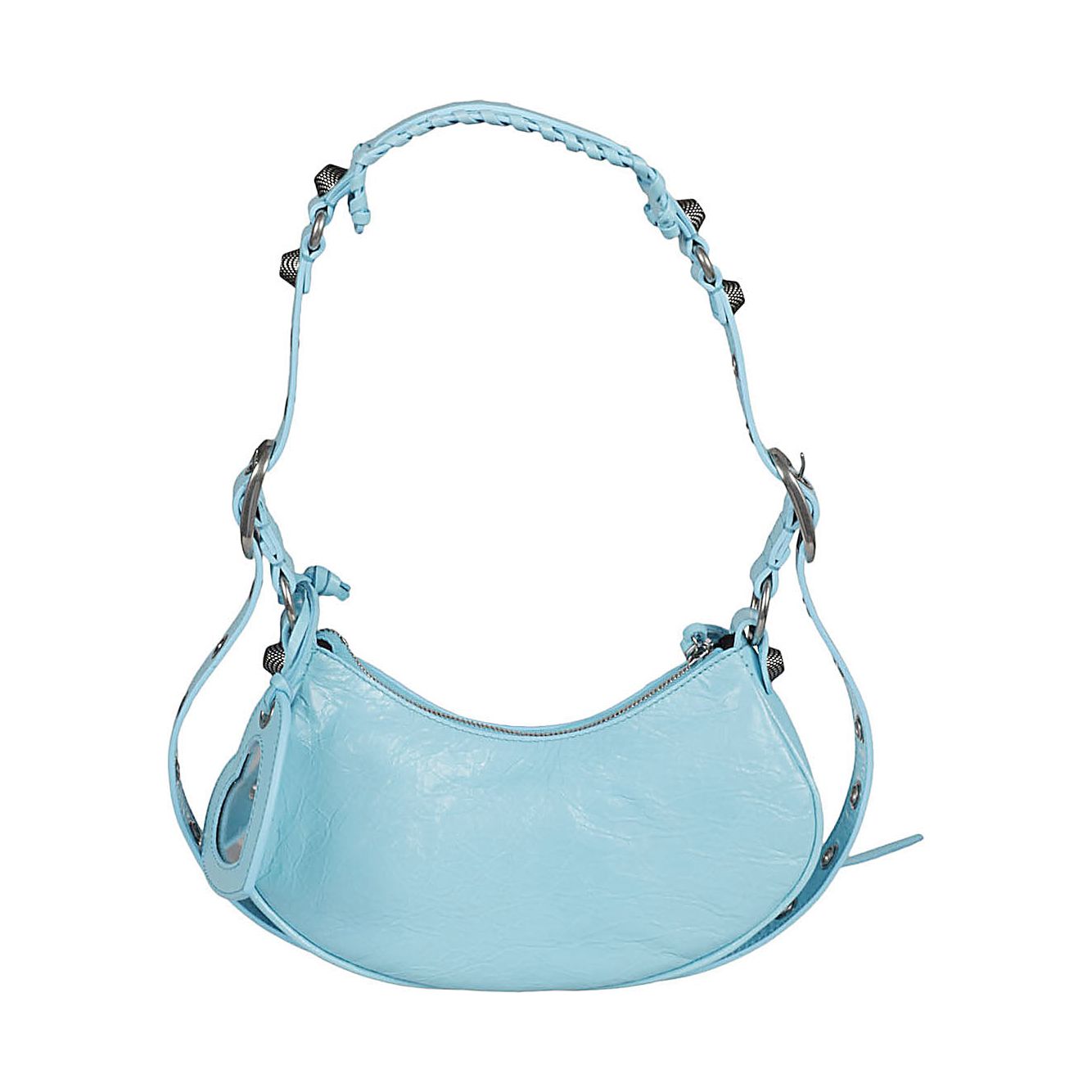Front view with bag zipped and handles upright.