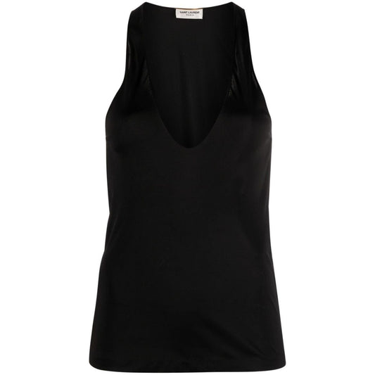 Saint Laurent  Top Black Topwear Saint Laurent Black