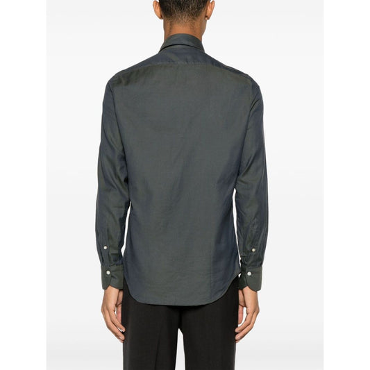 FINAMORE 1925 NAPOLI Shirts Grey Shirts Finamore 1925 Napoli Dark Slate Gray