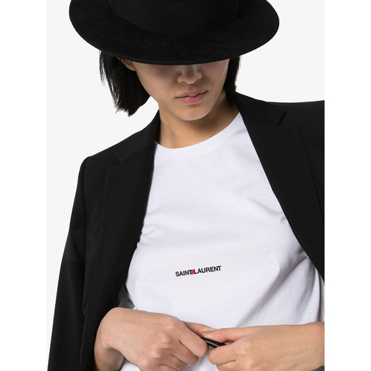 Saint Laurent  T-shirts and Polos White Topwear Saint Laurent Light Gray