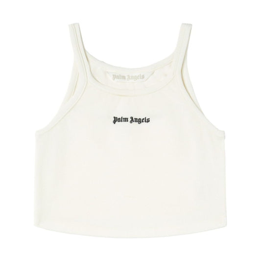 Palm Angels Top White Topwear Palm Angels White Smoke