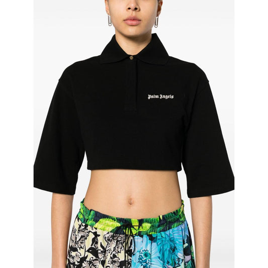 Palm Angels T-shirts and Polos Black Topwear Palm Angels Antique White