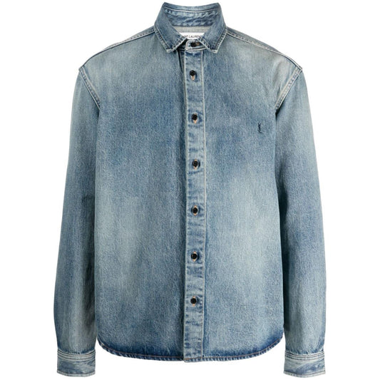 Saint Laurent  Shirts Clear Blue Shirts Saint Laurent Light Slate Gray