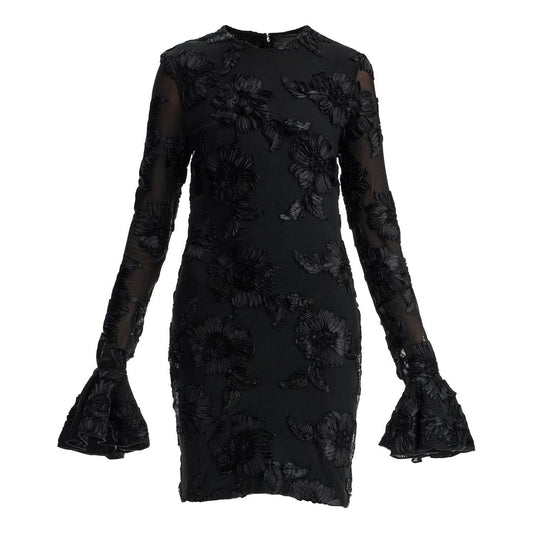 Rotate 'mesh mini dress with embroidered flower details
