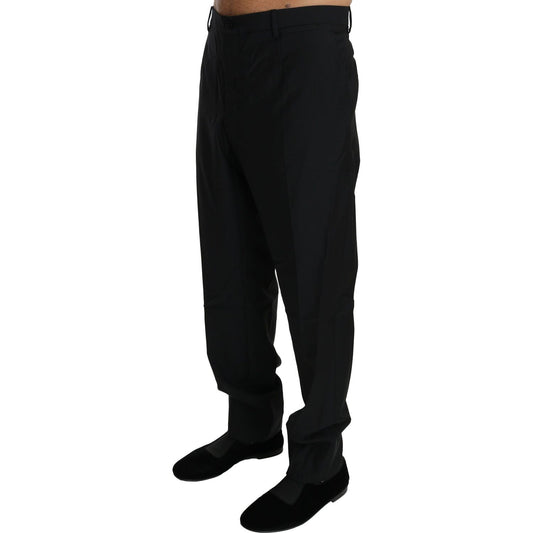 Dolce & Gabbana Black Dress Formal Trouser Men Wool Pants PAN70766-56