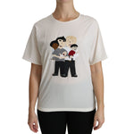 Dolce & Gabbana White #dgfamily Patch Short Sleeve Blouse Top TSH4297-36