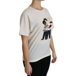 Dolce & Gabbana White #dgfamily Patch Short Sleeve Blouse Top TSH4297-36