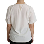 Dolce & Gabbana White #dgfamily Patch Short Sleeve Blouse Top TSH4297-36