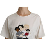 Dolce & Gabbana White #dgfamily Patch Short Sleeve Blouse Top TSH4297-36