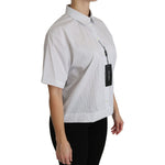 Dolce & Gabbana White Collared Short Sleeve Polo Shirt Top TSH4314-46